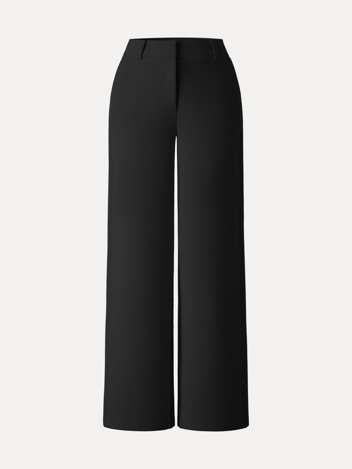 Stretchy Mid Rise Fly-Front Wide Leg Trouser — original photo 9