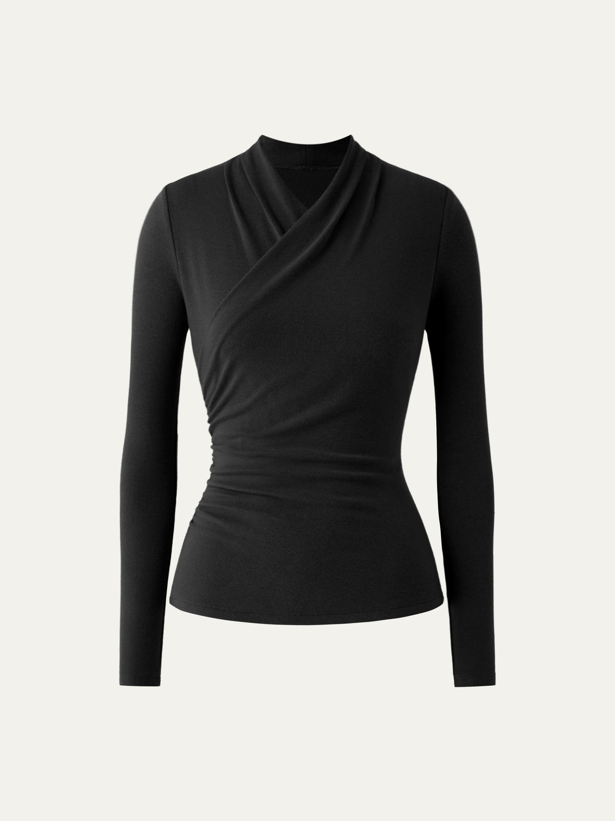 LiteWarm Surplice Long Sleeve Ruched Top — original photo 7