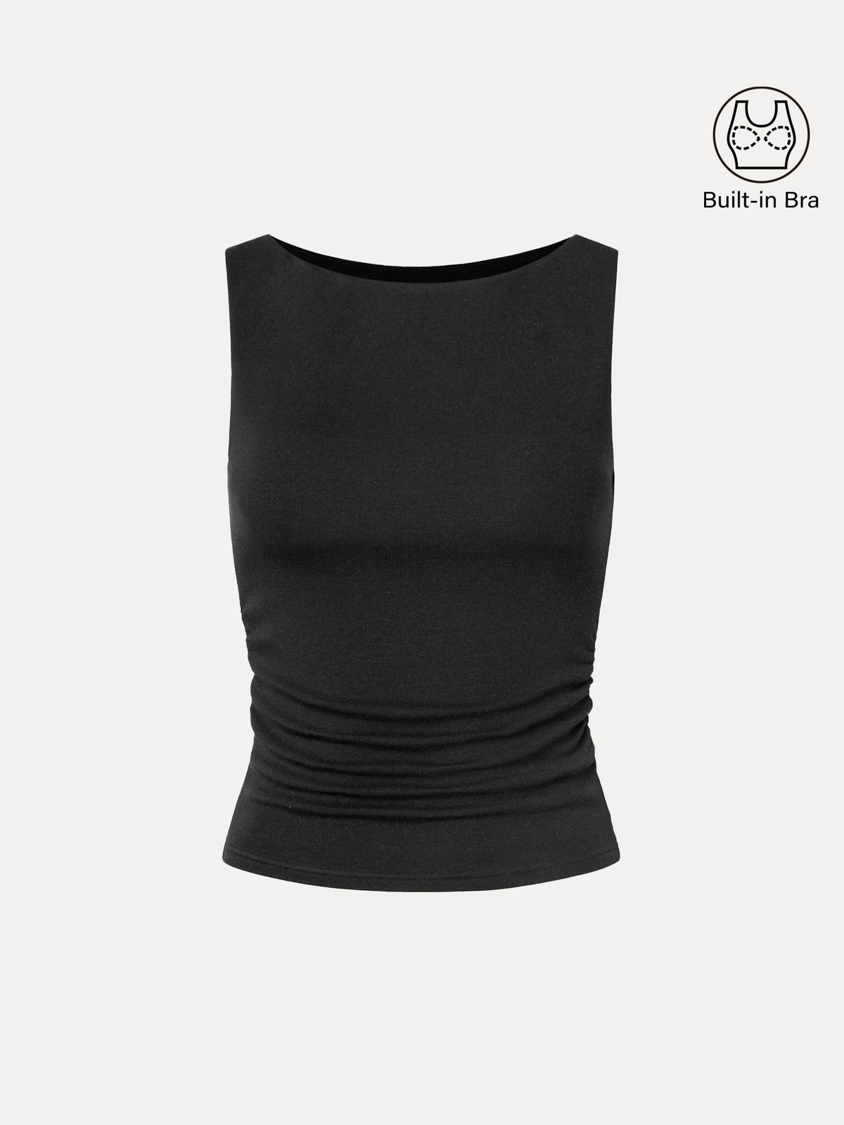 LiteWarm Boat Neck Built-In Bra Tank Top — original photo 13
