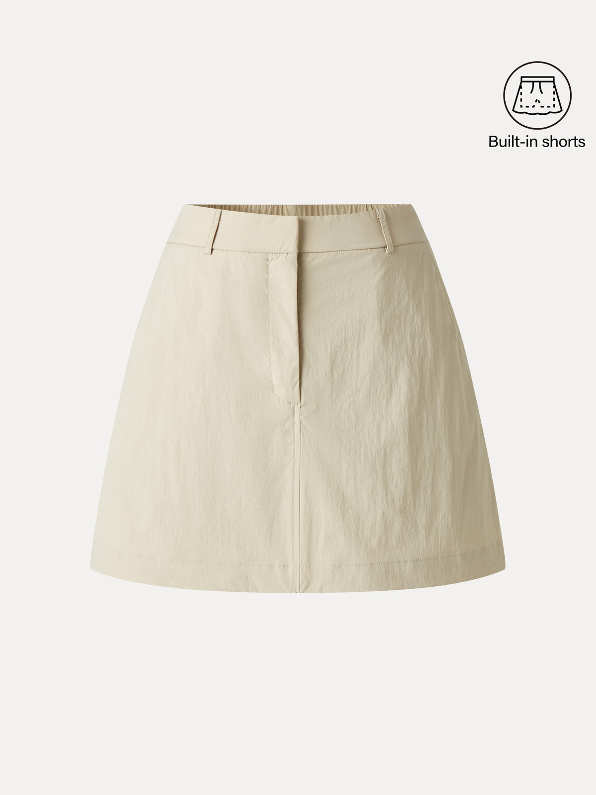 Lightweight Water-Repellent High-Rise Fly-Front Skort — original photo 8