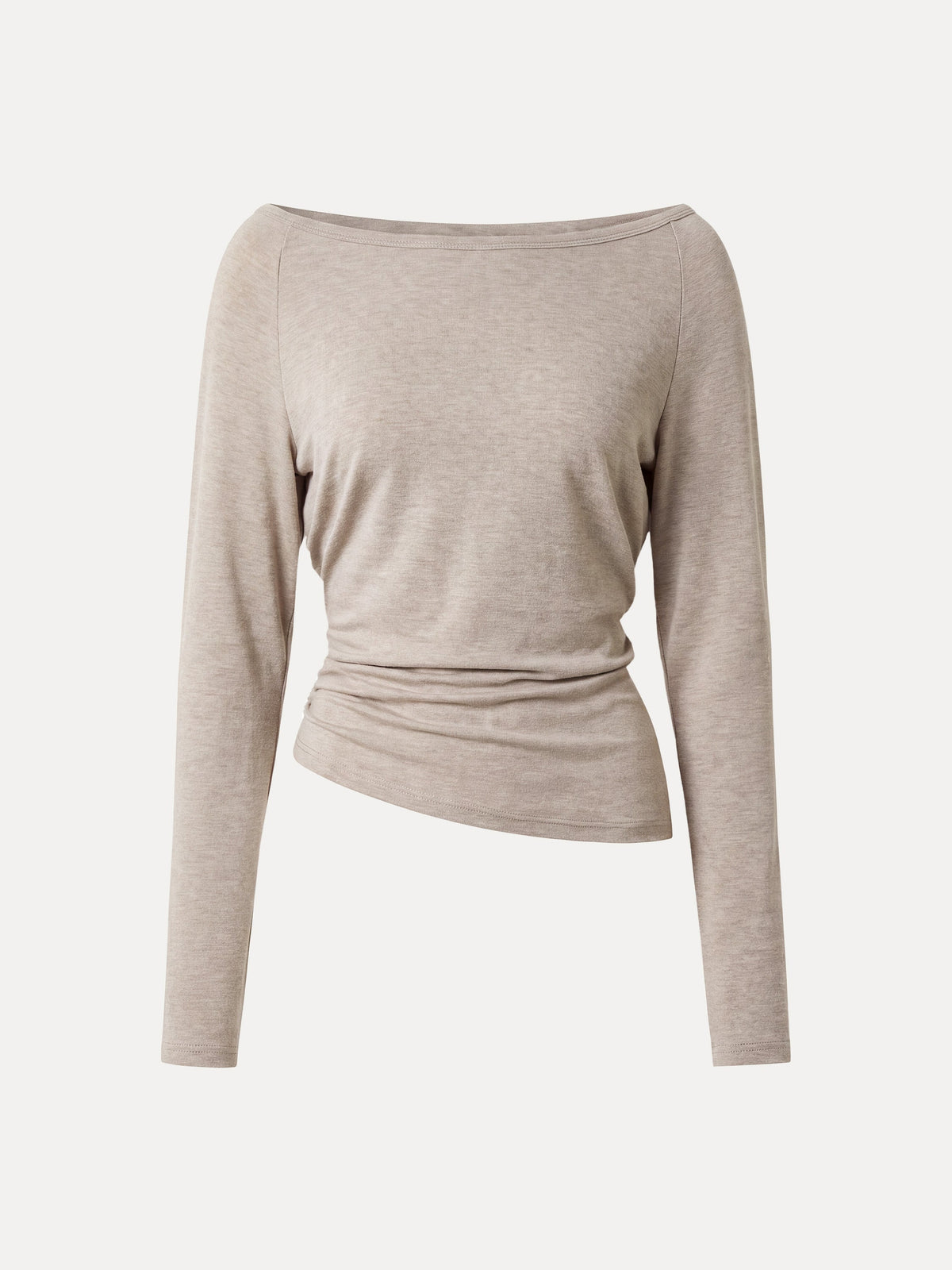 LiteWarm Cashmere Blend Boatneck Convertible Off-Shoulder Ruched Top — original photo 7