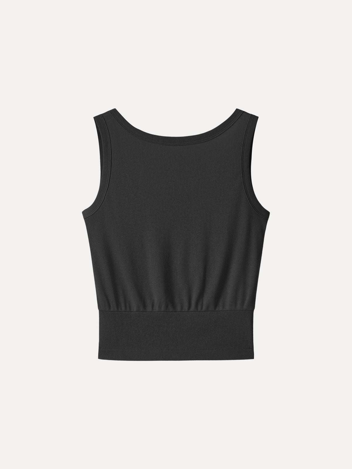 Cotton-Linen Blend Reversible Boatneck Low Back Top — original photo 14