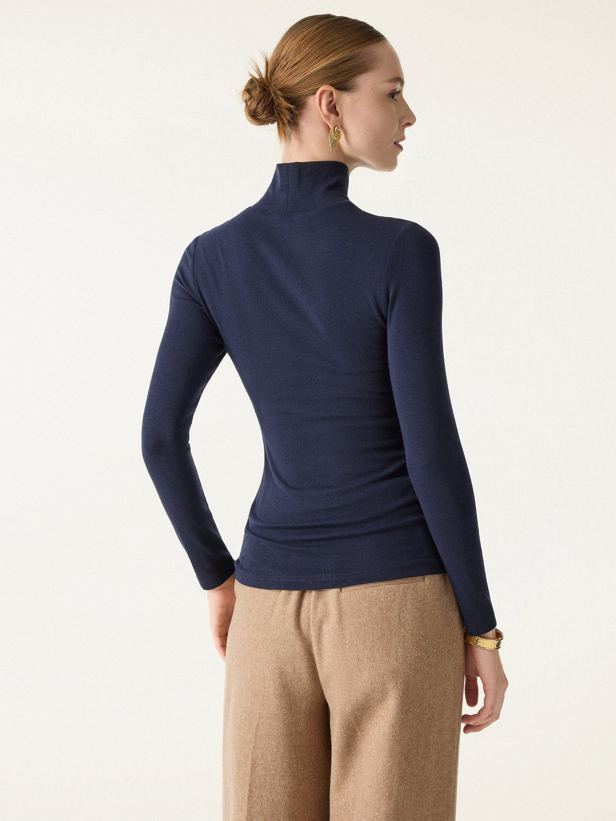 LiteWarm Turtleneck Long Sleeve Built-In Bra Top — original photo 4
