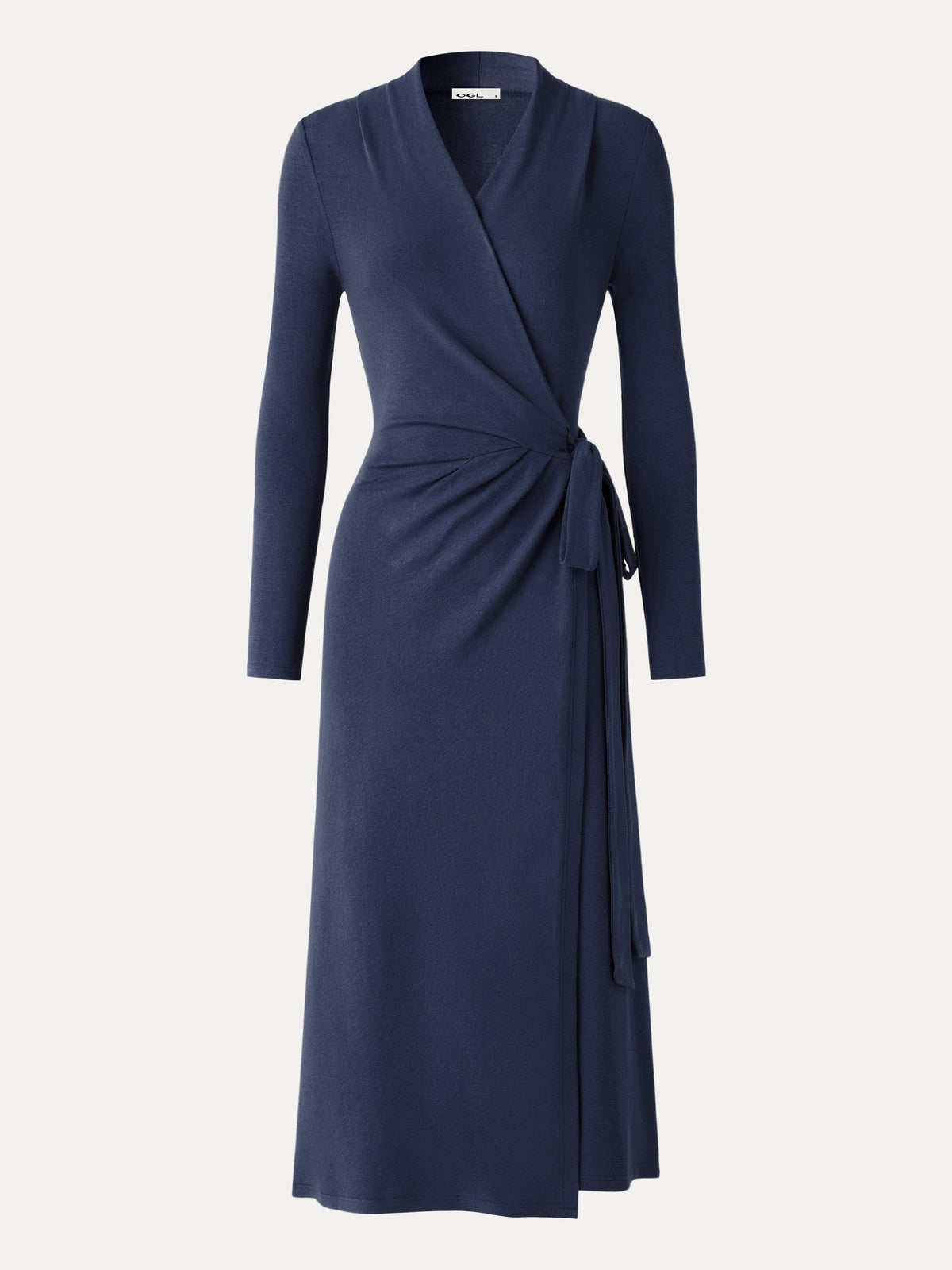 LiteWarm Classic Long Sleeve Midi Wrap Dress — original photo 12