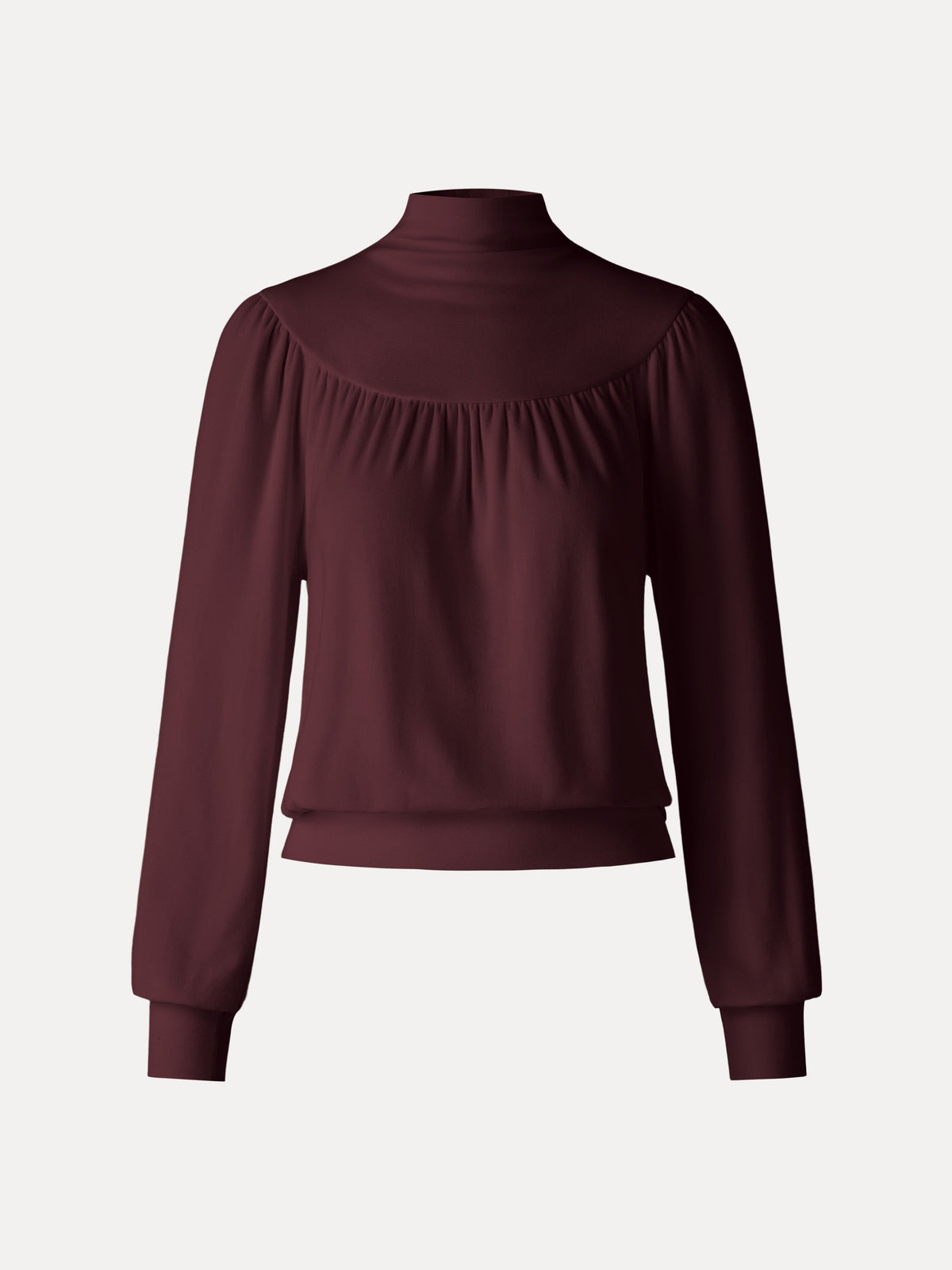 ProWarm Mock Neck Ruched Banded Hem Top — original photo 11