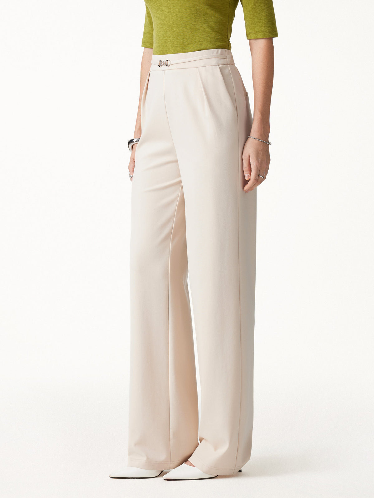 Ponte High-Rise Wide-Leg Pants with Pockets — original photo 1