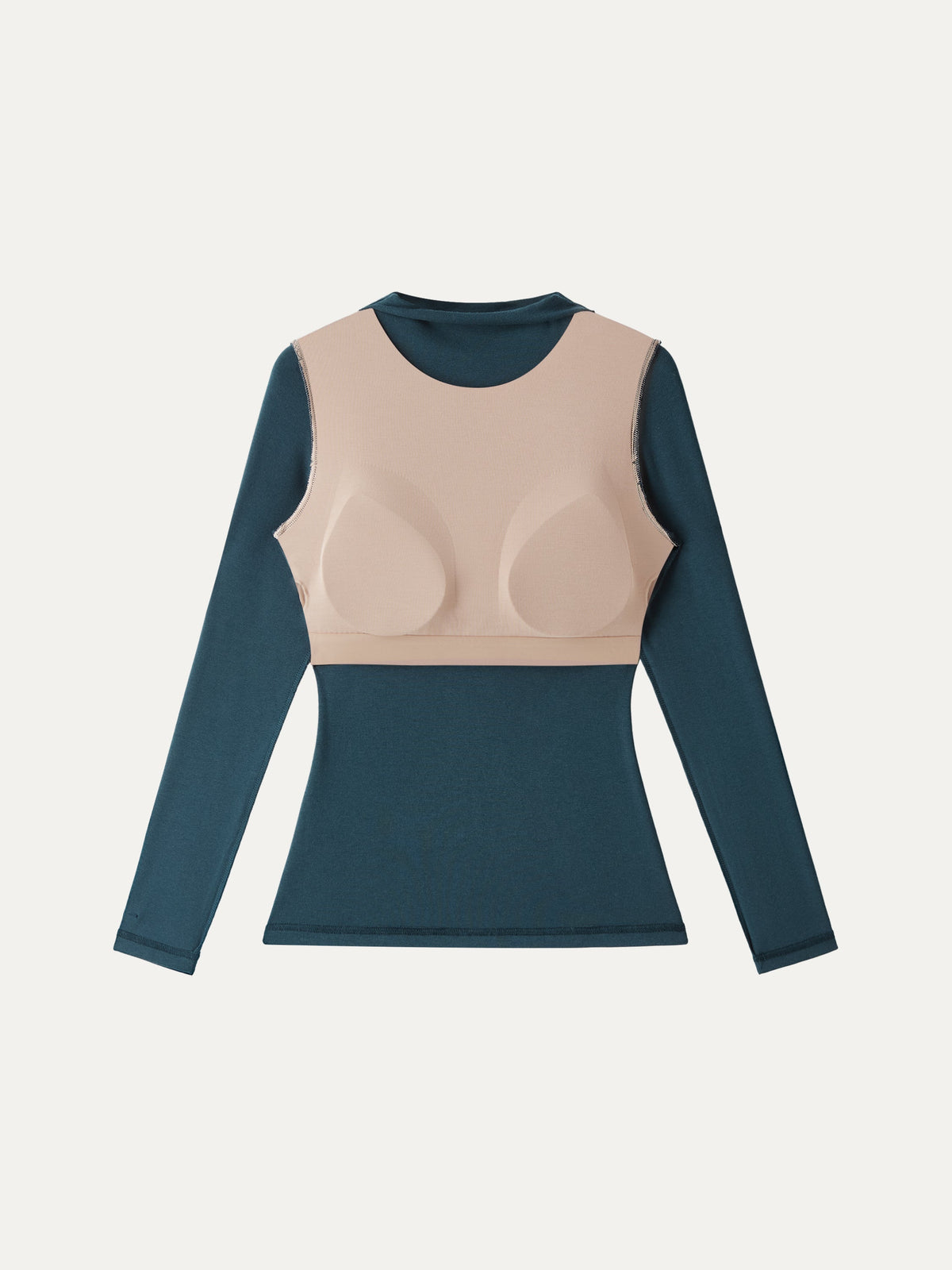 LiteWarm Mockneck Long Sleeve Built-In Bra Top — original photo 6