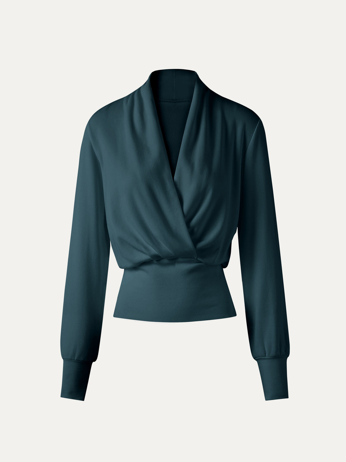 LiteWarm Surplice Long Sleeve Banded Hem Top — original photo 8