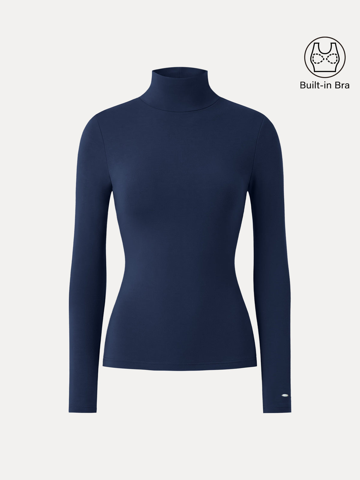 MaxWarm Turtleneck Long Sleeve Built-In Bra Top — original photo 16