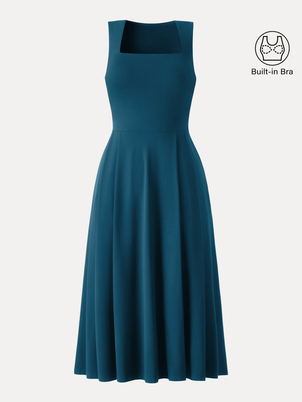 The Anytime Little Black Built-In Bra Dress with Pockets — original photo 8