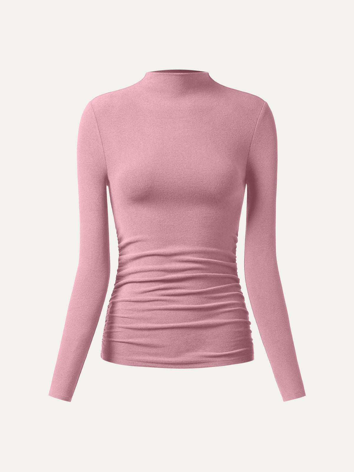 ProWarm Ruched Sides Tuckable Mockneck Top — original photo 15