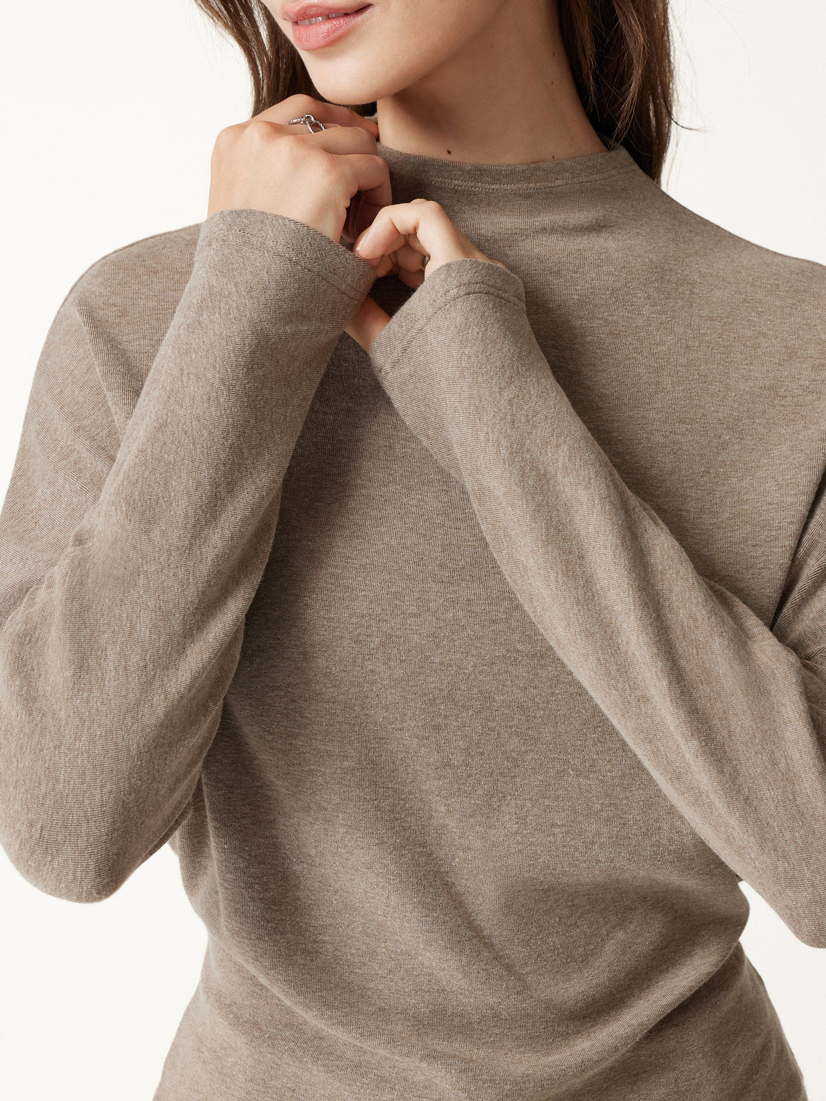 LiteWarm Mock Neck Batwing Sleeve Top — original photo 5