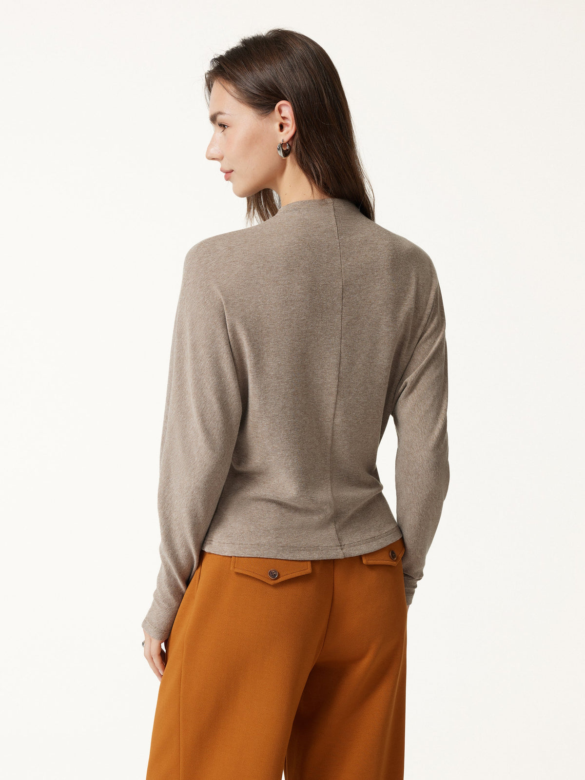 LiteWarm Mock Neck Batwing Sleeve Top — original photo 4