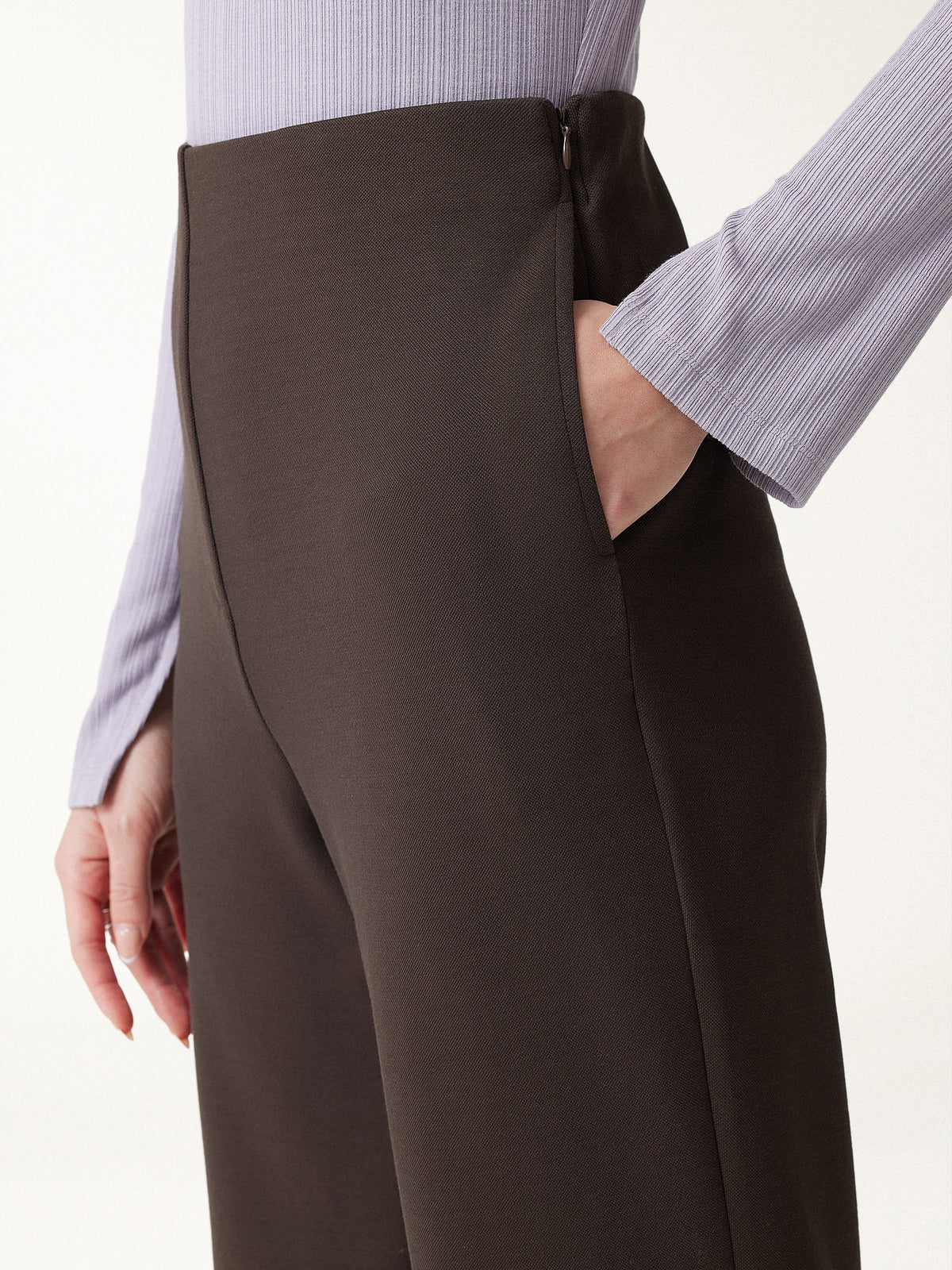 Bamboo-Blend High-Rise Wide-Leg Pants with Pockets — original photo 6