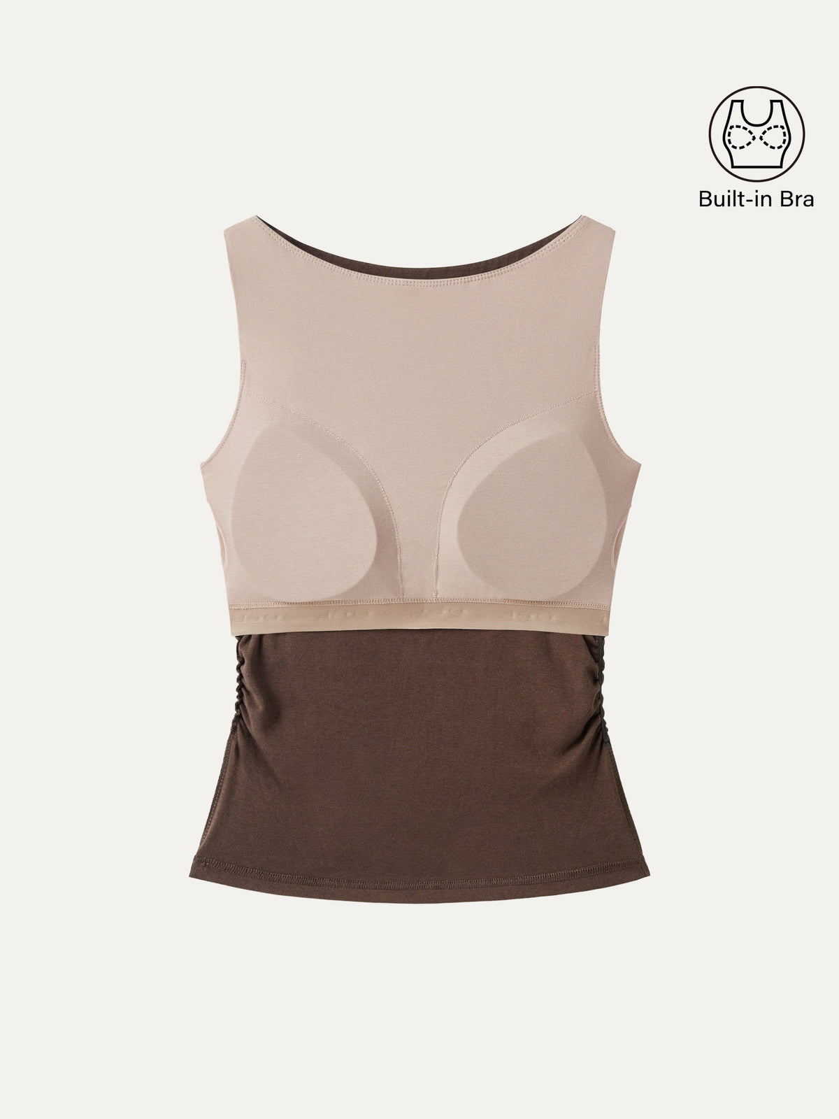 LiteWarm Boat Neck Built-In Bra Tank Top — original photo 7
