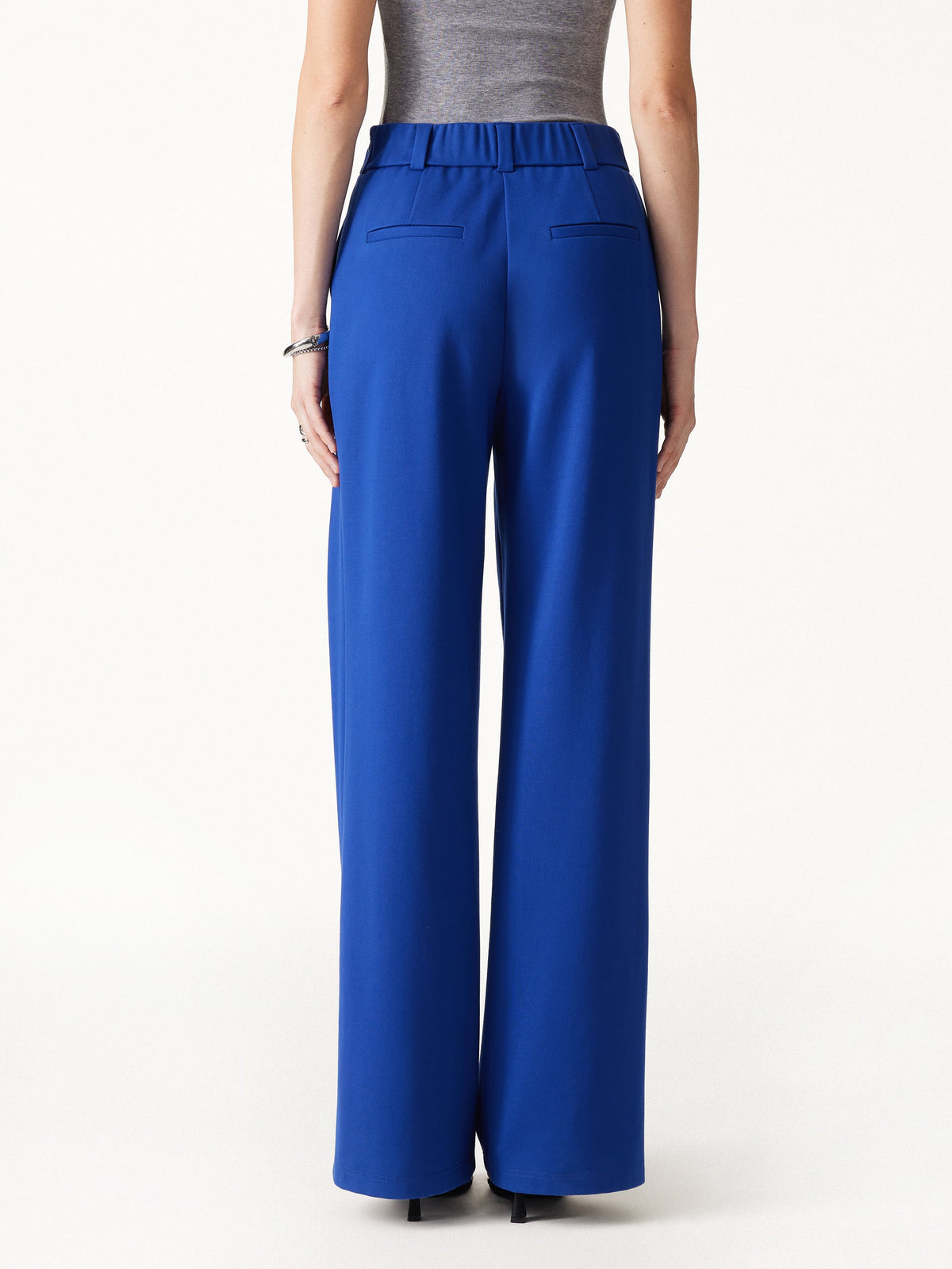 Ponte Mid-Rise  Wide-Leg Tuck Pants with Pockets — original photo 6