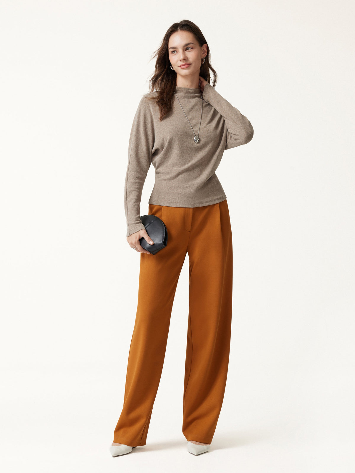LiteWarm Mock Neck Batwing Sleeve Top — original photo 2