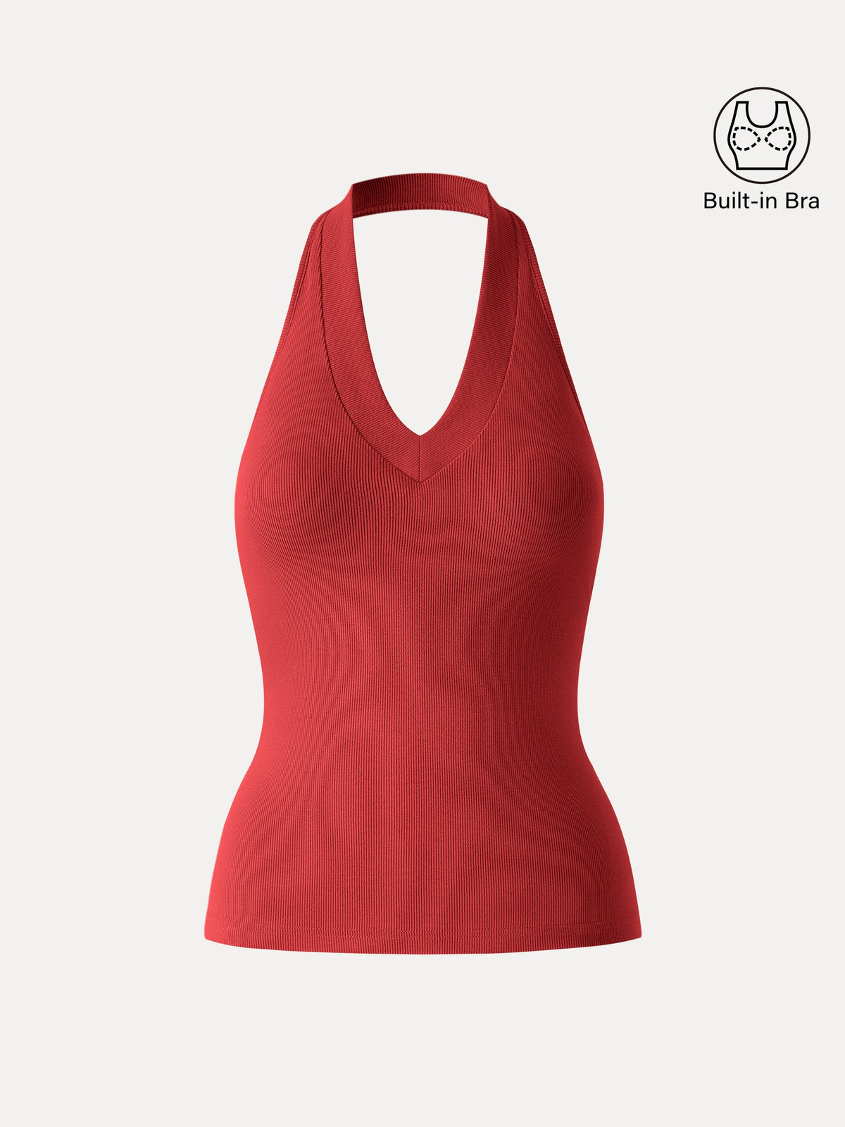 Plantive Halter Neck Open Back Built-In Bra Tank — original photo 11