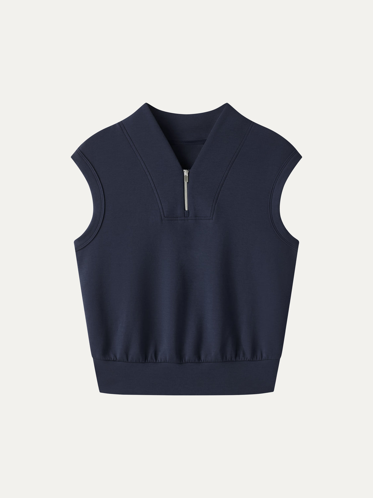 Air Cotton Quarter-Zip Banded Hem Travel Top — original photo 9