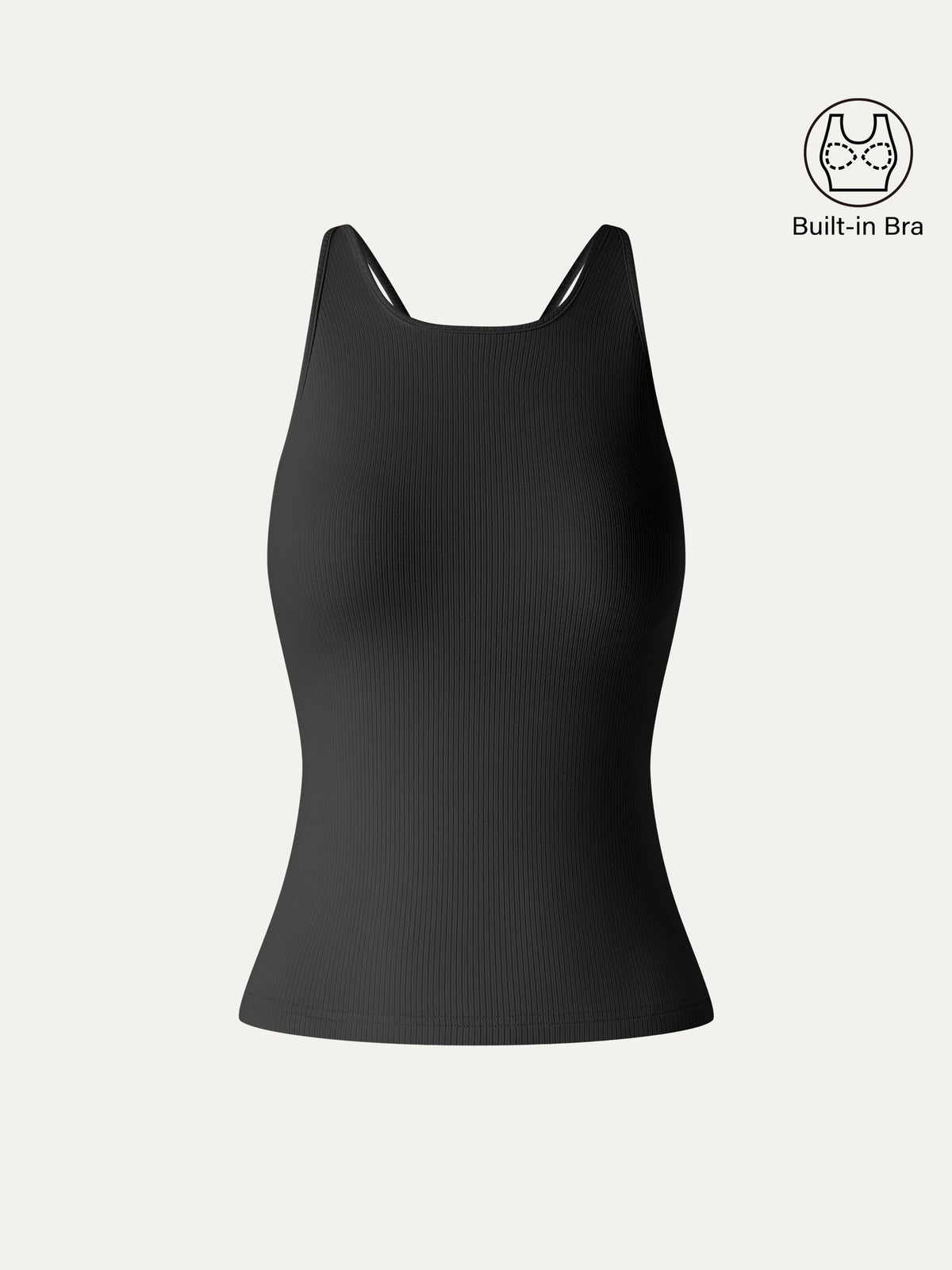CoolTouch Ribbed Racer Back Built-In Bra Tank — original photo 10