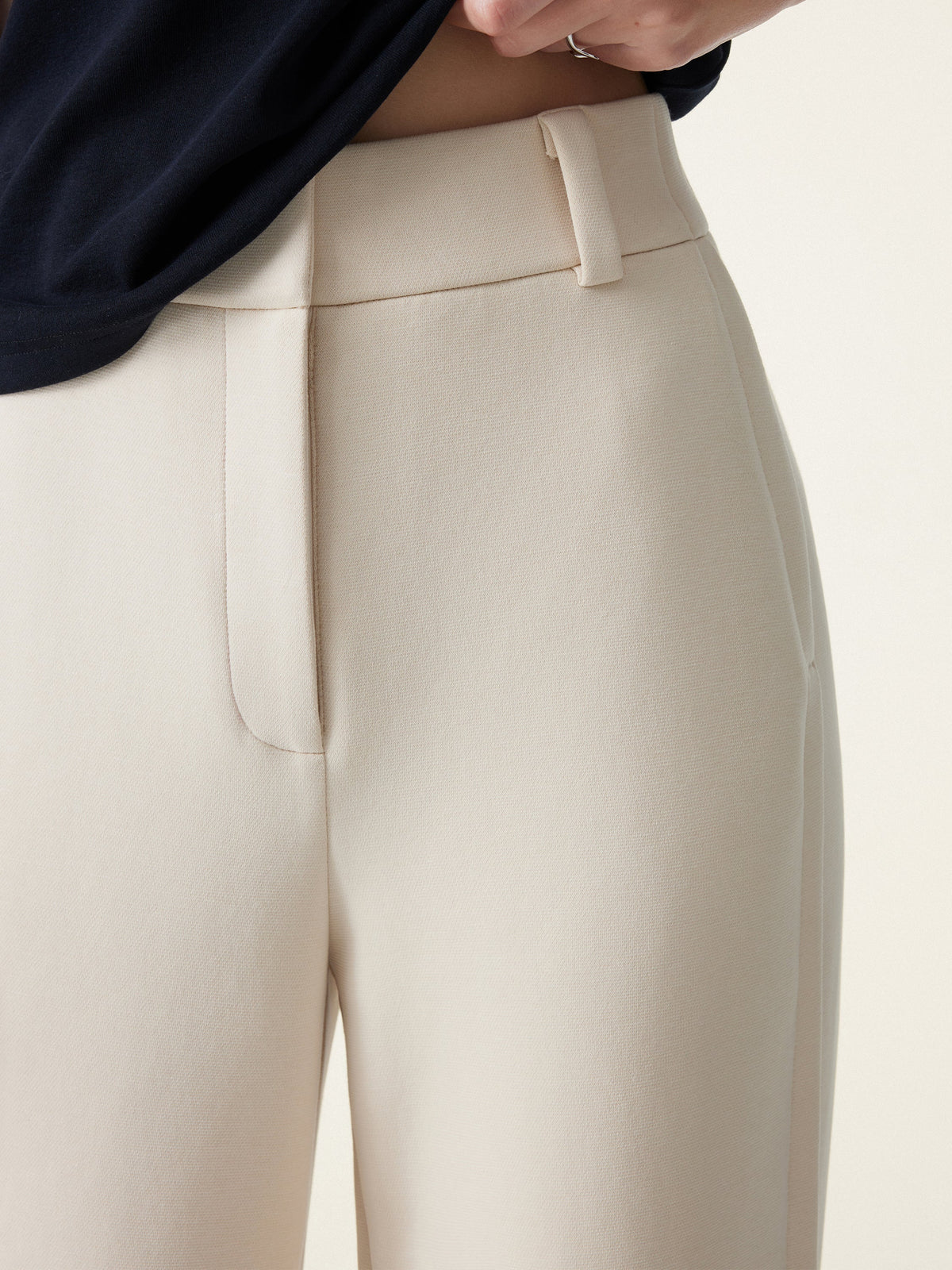 Stretchy Mid Rise Wide Leg Trouser — original photo 5