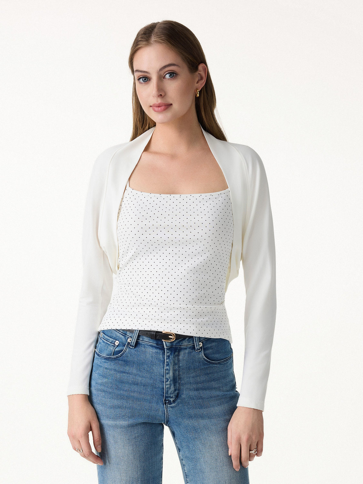Bamboo Blend Breathable Summer Cropped Shrug Cardigan — original photo 3