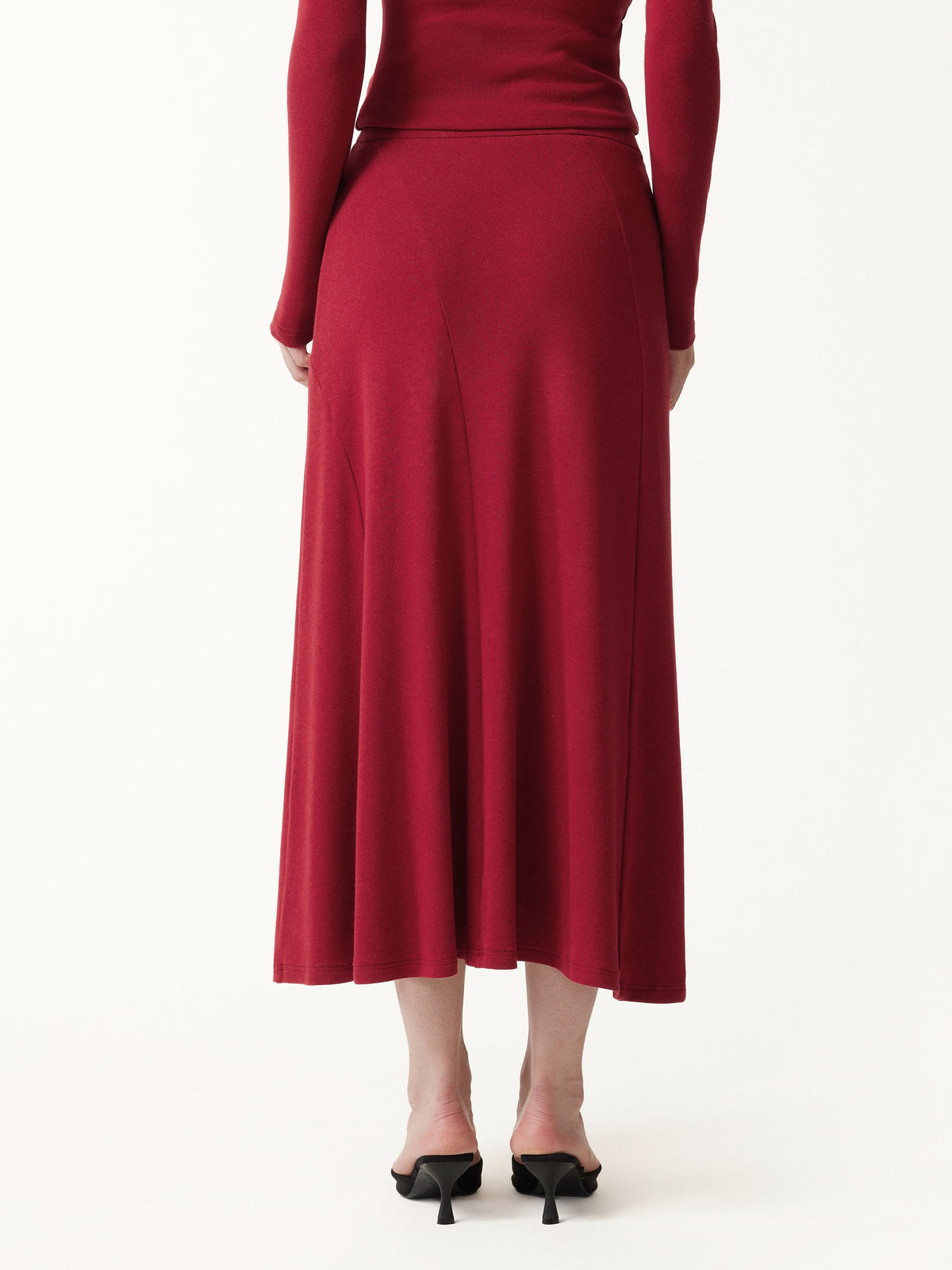 LiteWarm High-Rise Curved-Seam A-Line Midi Skirt — original photo 4