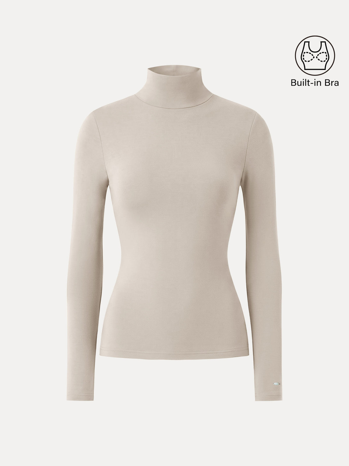 MaxWarm Turtleneck Long Sleeve Built-In Bra Top — original photo 12