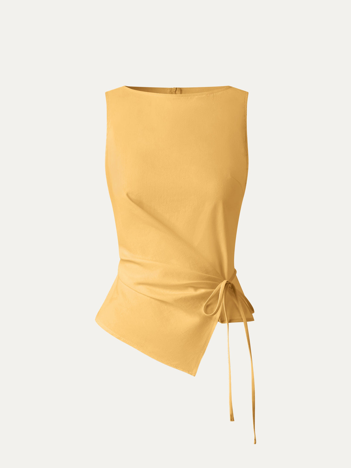 Lyocell-Linen Blend Boatneck Waist-Defined Top — original photo 7