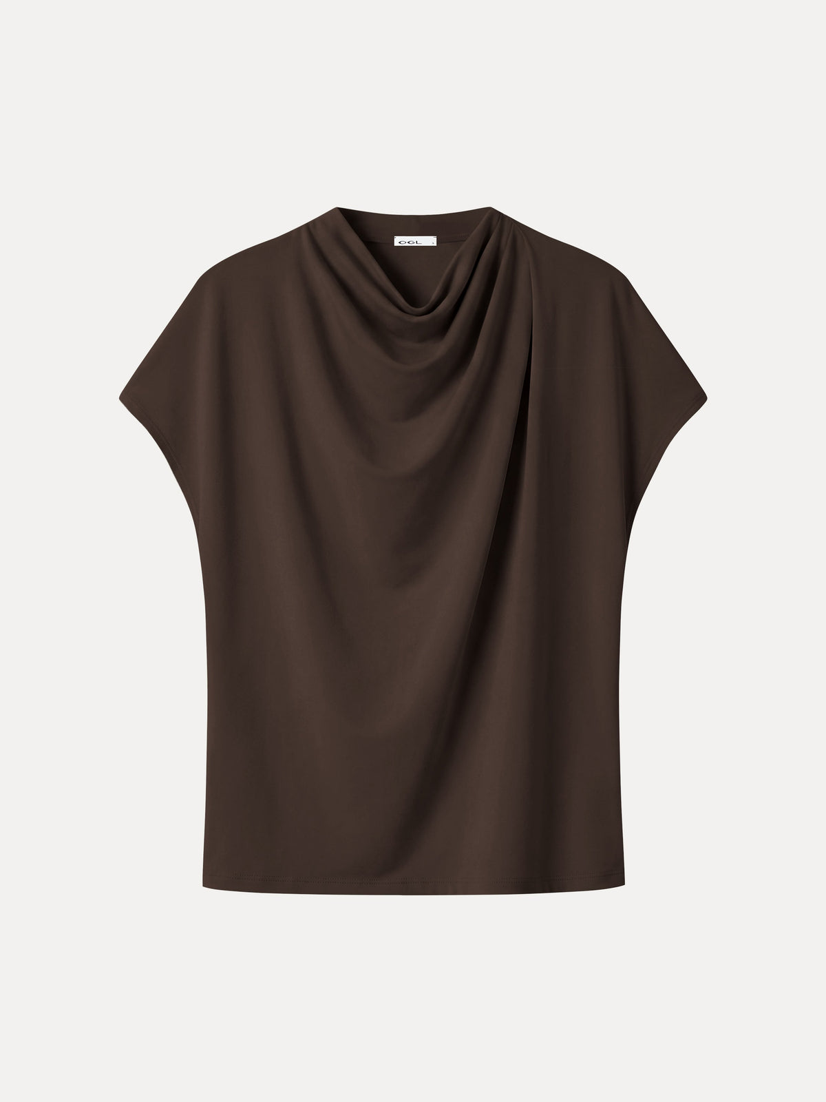 LiteWarm Draped Mock Neck Cap Sleeve Top — original photo 9
