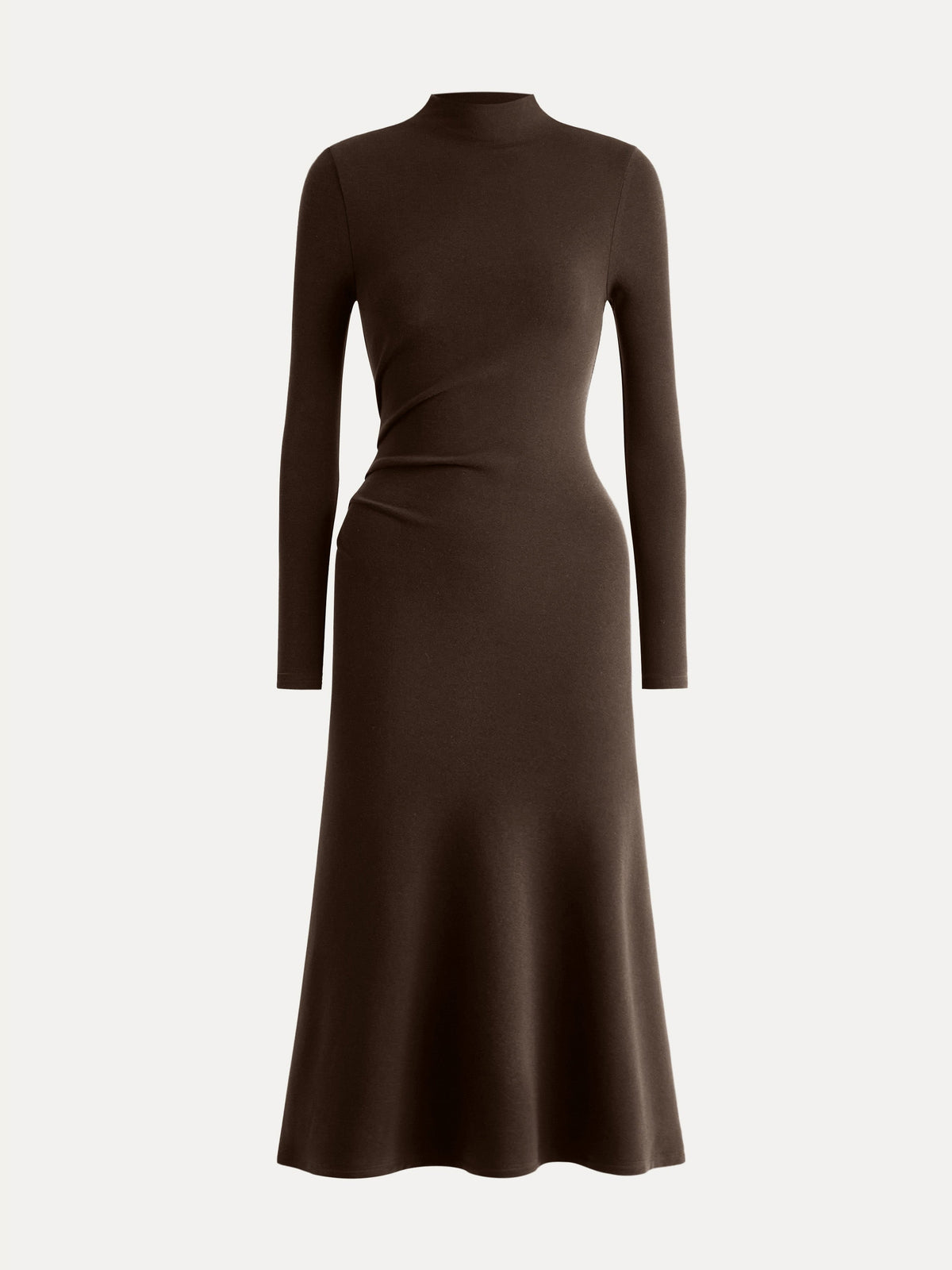 ProWarm Mock Neck Long Sleeve Ruched Mermaid Midi Dress — original photo 16