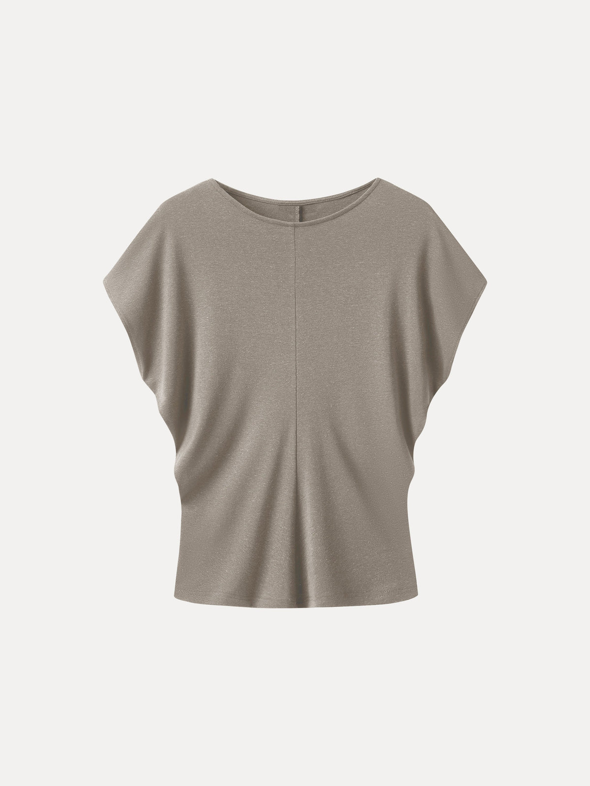 Linen-Blend Round Neck Relaxed Summer Top — original photo 8