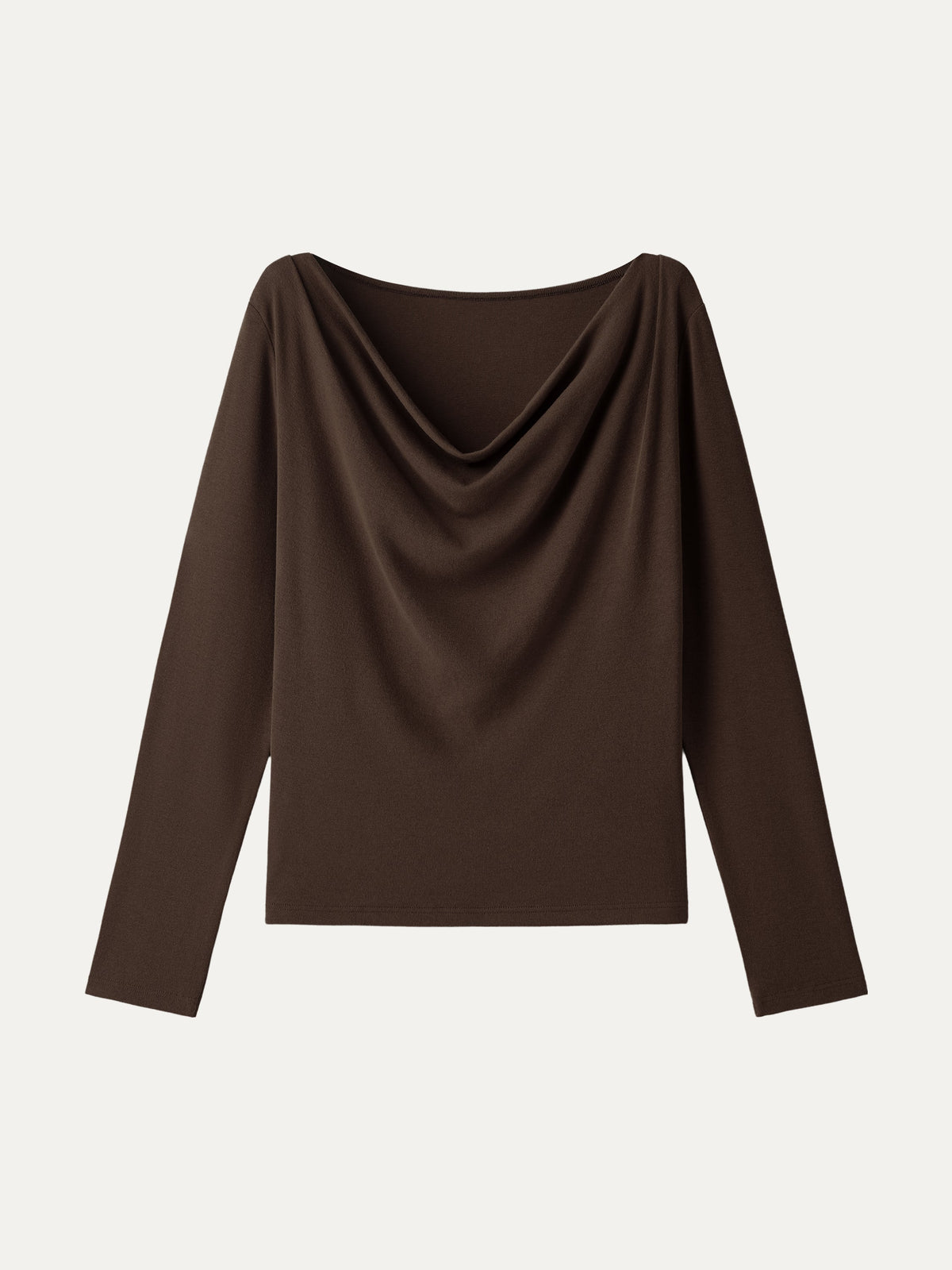 LiteWarm Cowl Neck Long Sleeve Draped Top — original photo 15