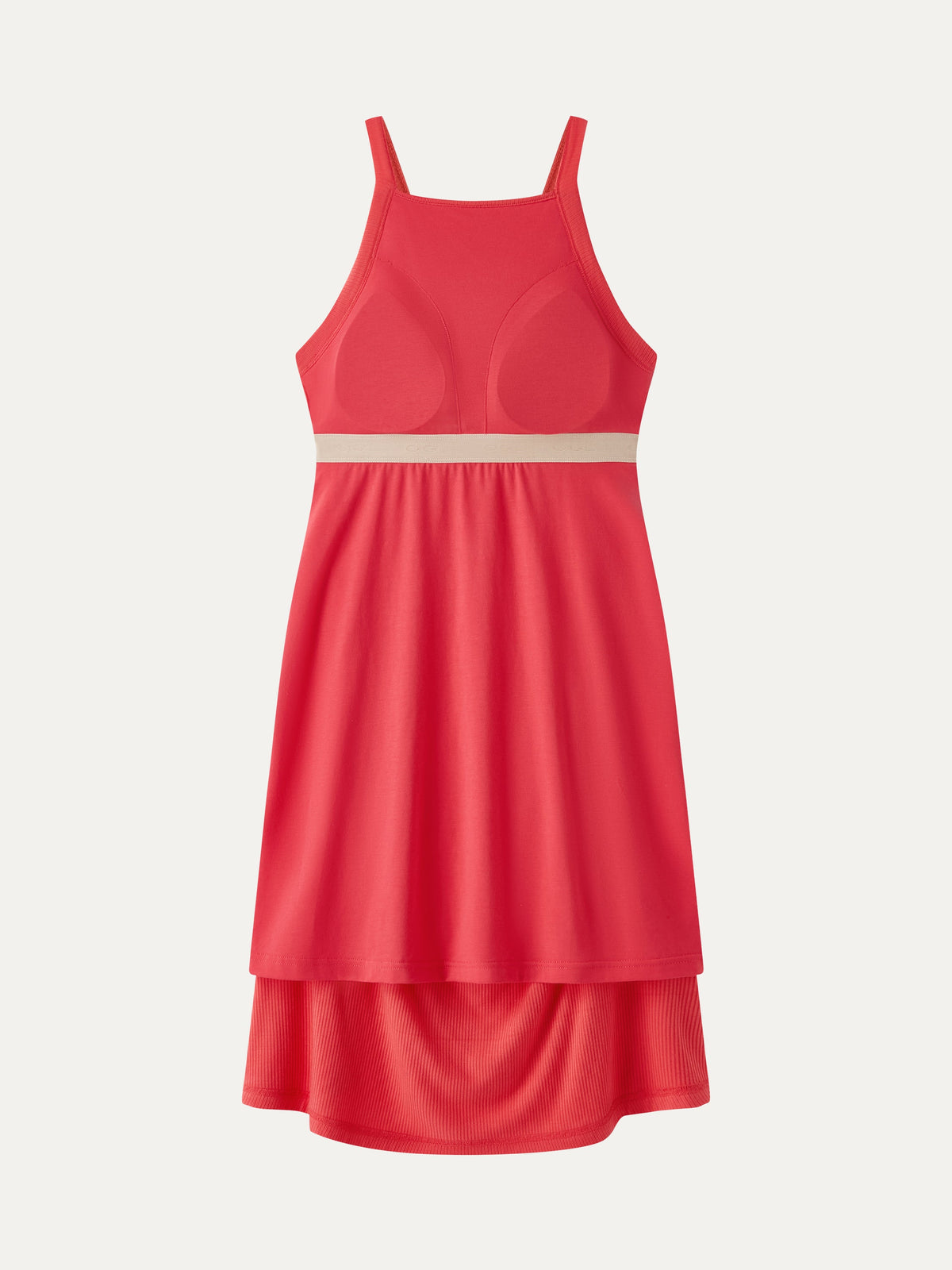 CoolTouch Square Neck Ruched Mini Built-In Bra Dress — original photo 7