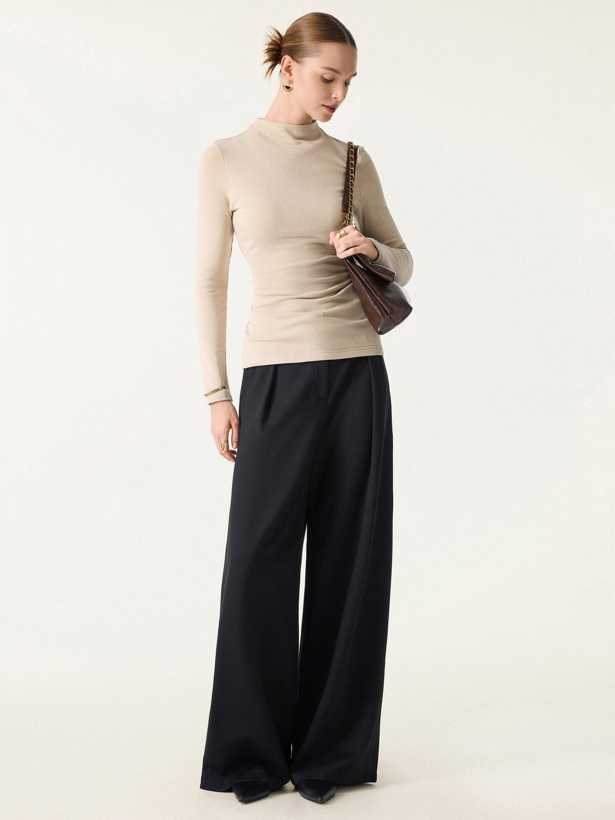 ProWarm Mockneck Long Sleeve Built-In Bra Top — original photo 2