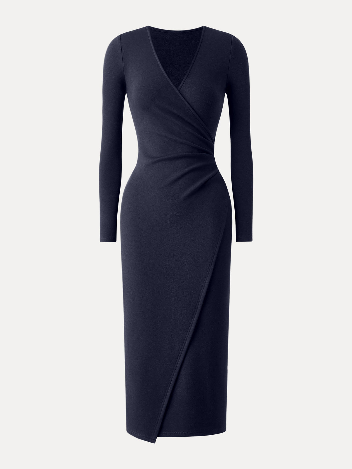ProWarm Surplice Long Sleeve Tucked Dress — original photo 10