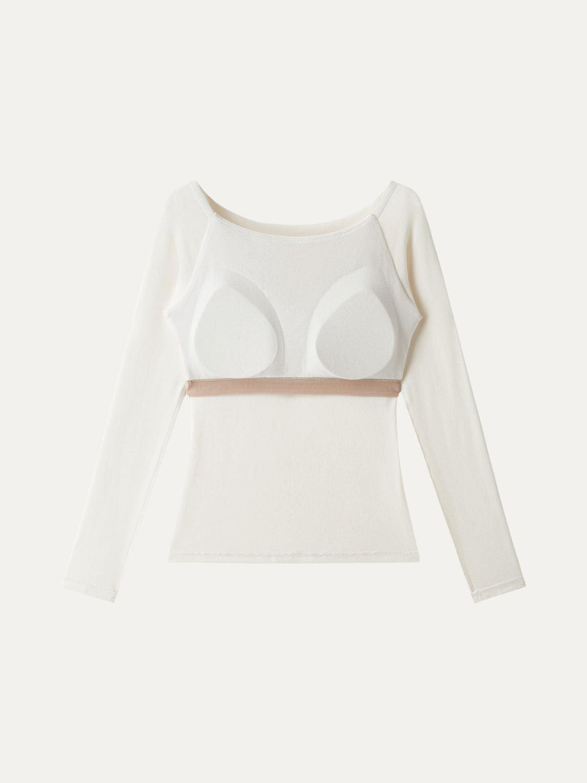 LiteWarm Slash Neck Raglan Sleeve Built-In Bra Top — original photo 6