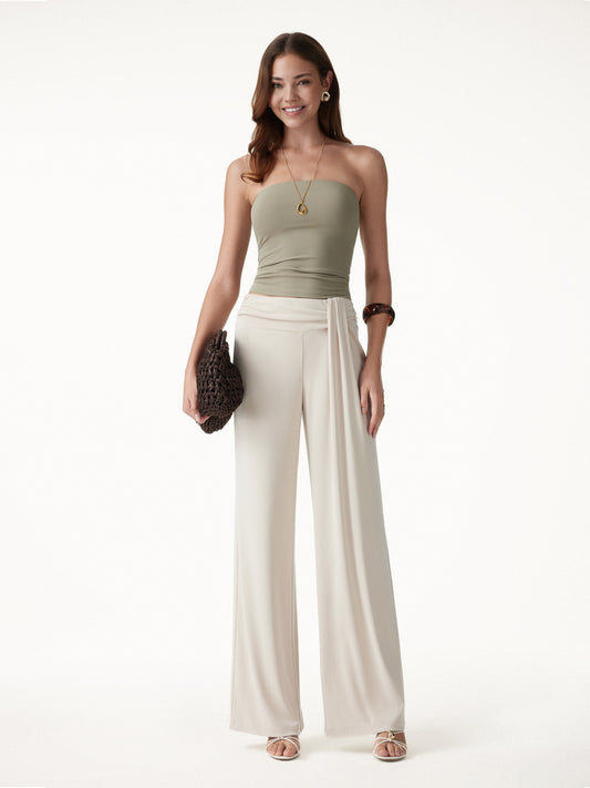 Mid-Rise Relaxed Wide-Leg Lounge Pants — original photo 1