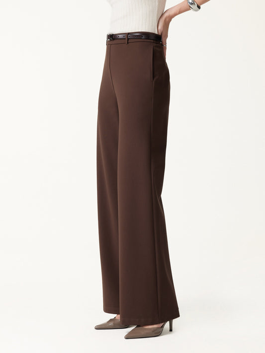 Ponte Mid-Rise Wide-Leg Pants with Pockets — original photo 1