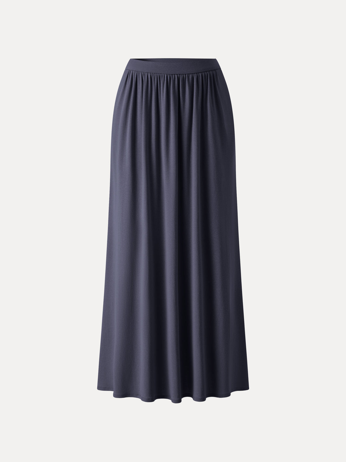 Soft Linen Knit Gathered A-Line Maxi Skirt with Pockets — original photo 10