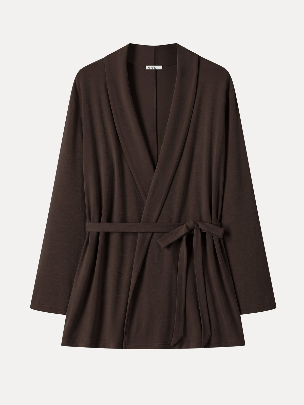 LiteWarm Lapel Long Sleeve Belted Cardigan — original photo 7