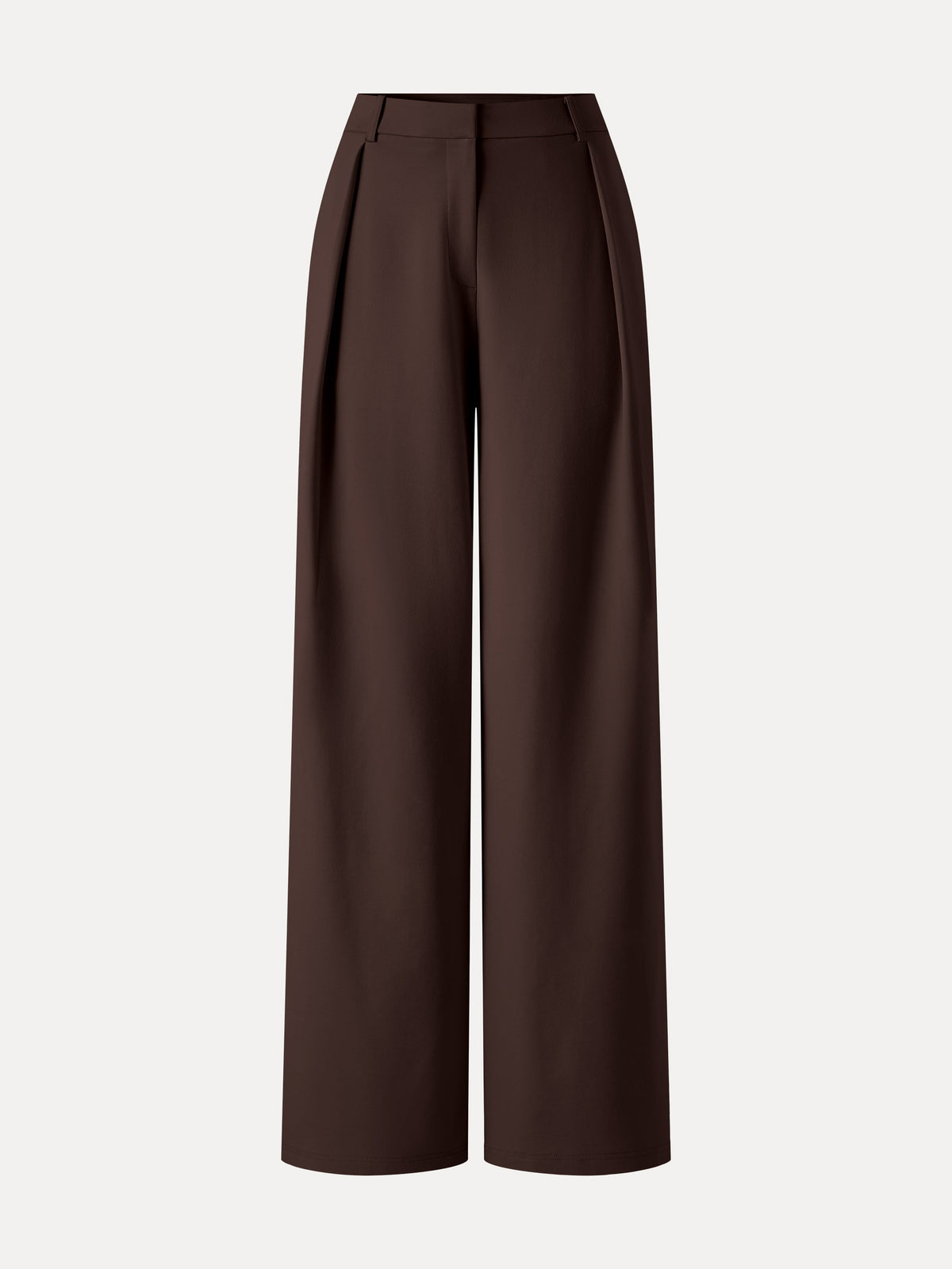 Not-See-Thru High-Rise Wide-Leg Pants with Pockets — original photo 9