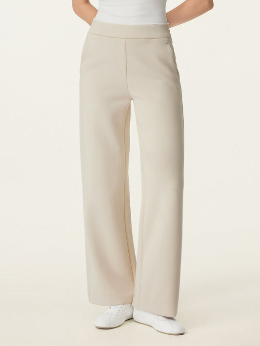 Textured Mid Rise Pull-on Straight Pant with Pockets — original photo 1
