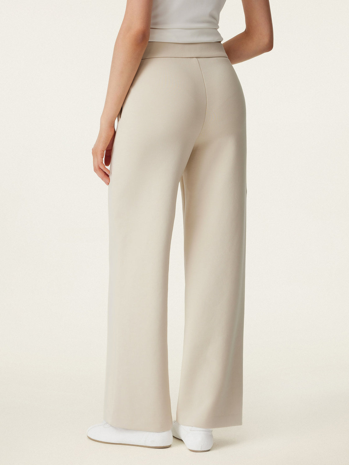 Textured Mid Rise Pull-on Straight Pant with Pockets — original photo 4