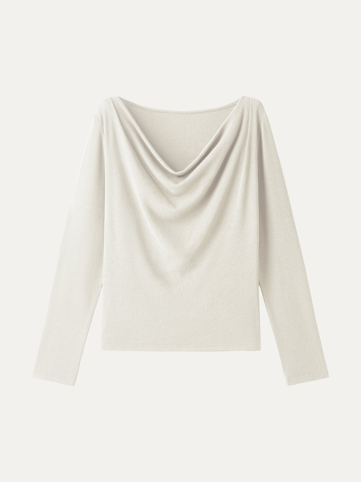 LiteWarm Cowl Neck Long Sleeve Draped Top — original photo 10
