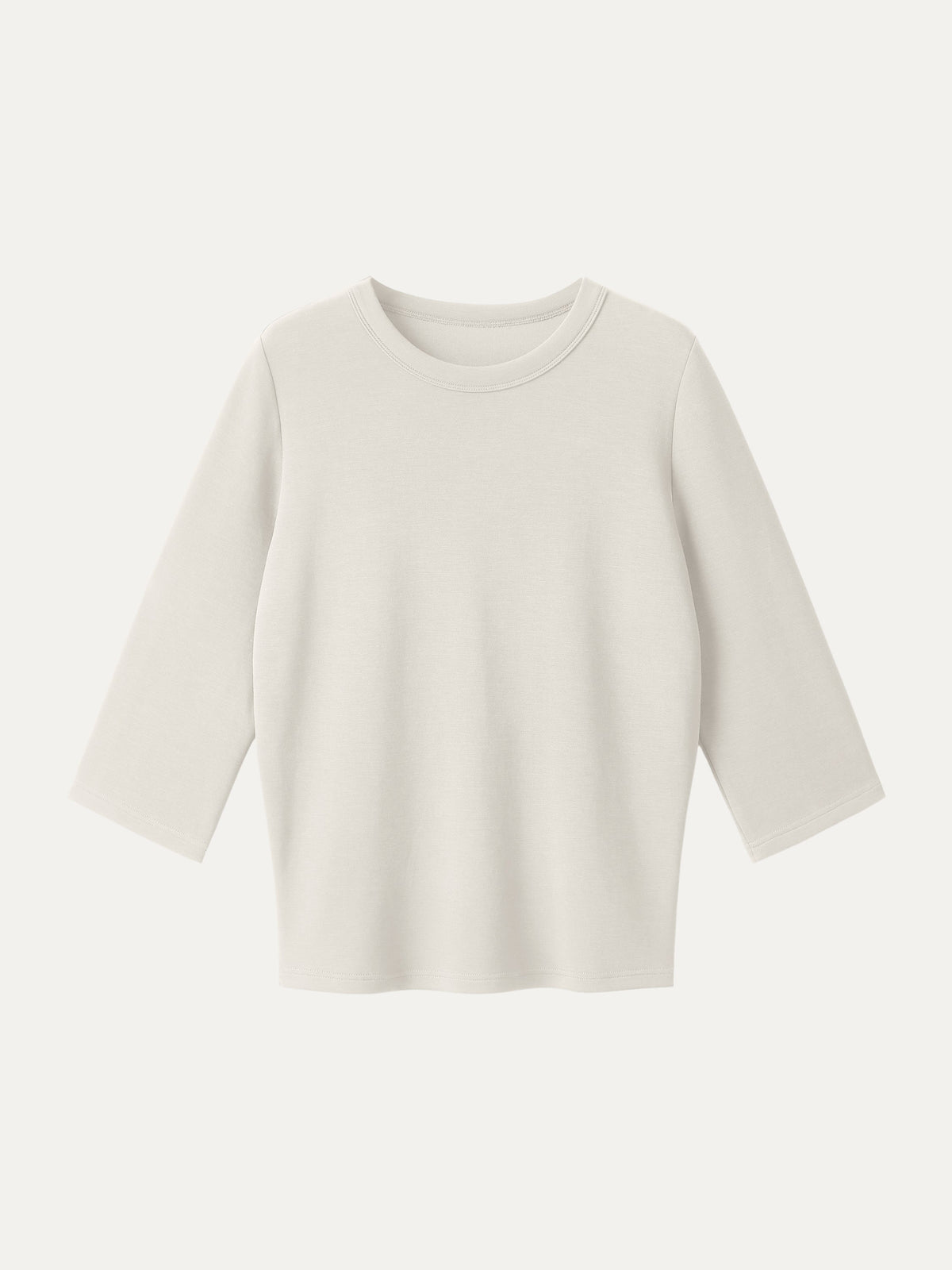 Sandwashed Spacer Crewneck 3/4 Sleeve Top — original photo 7