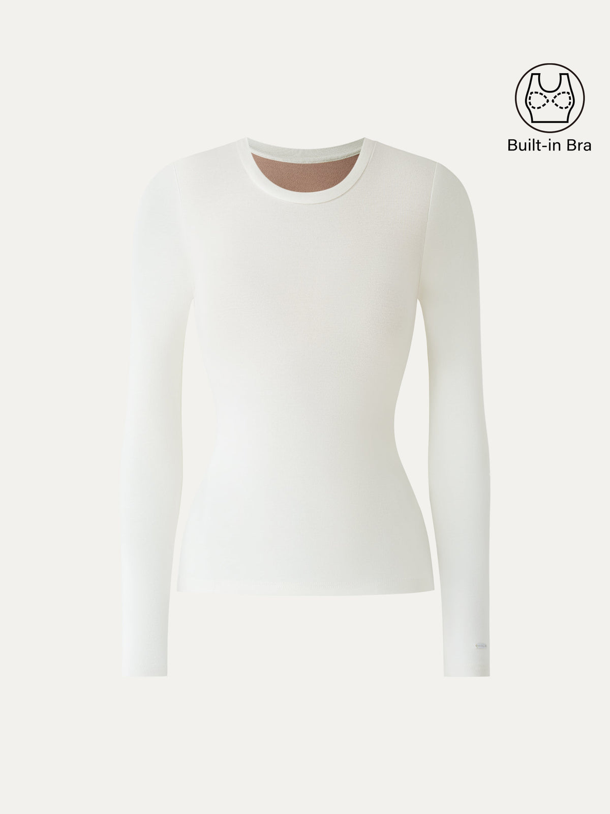 LiteWarm Crewneck Long Sleeve Built-In Bra Top — original photo 12