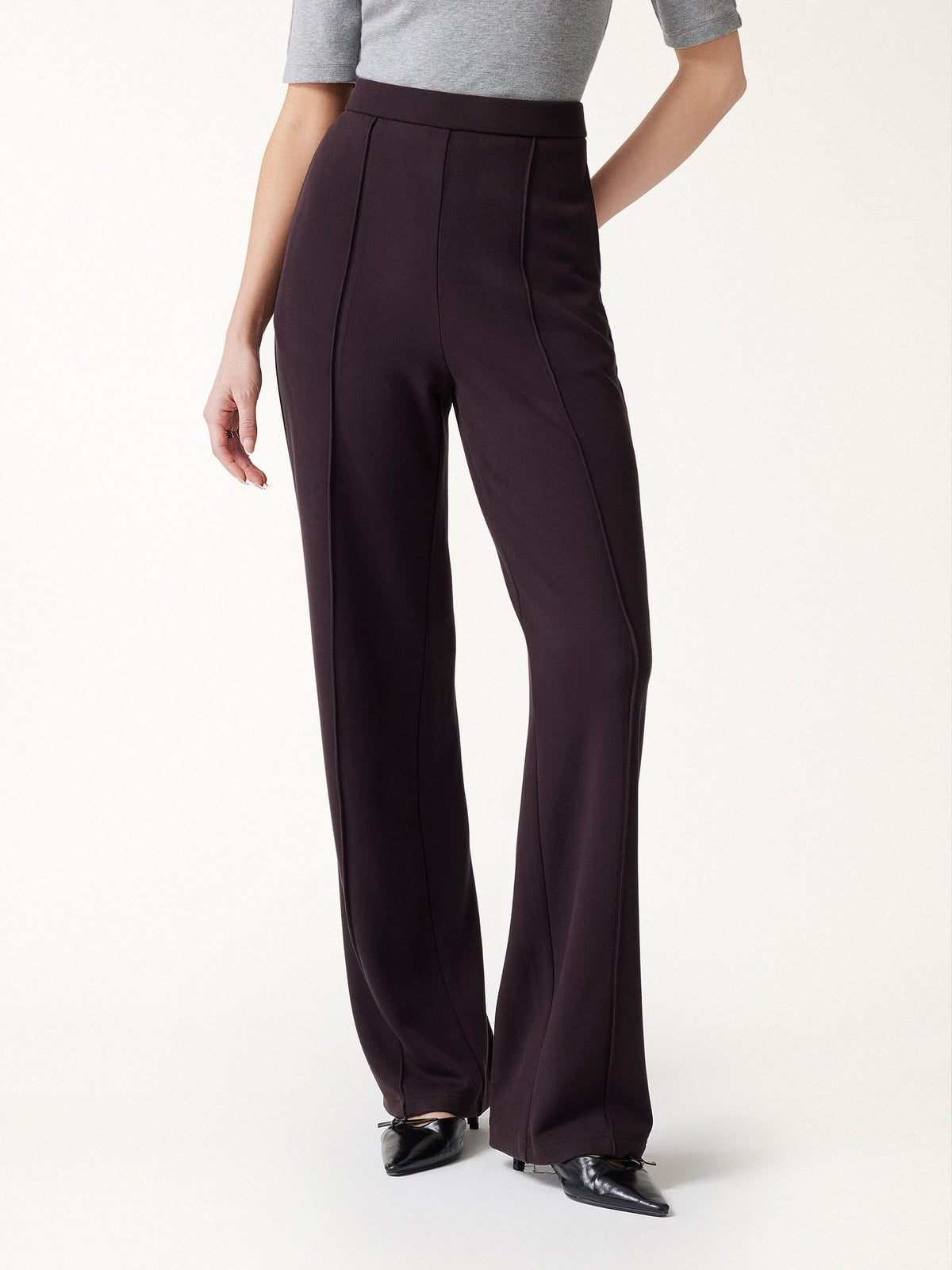 2Pcs Set Friendly Sleeveless Cropped Vest & Mid-Rise Pintuck Pants with Pockets — original photo 8