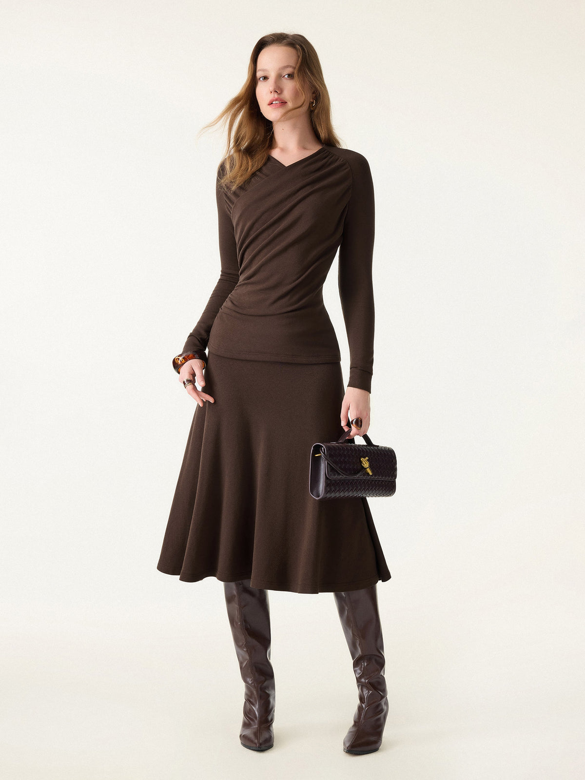 ProWarm Surplice Long Sleeve Ruched Top — original photo 2
