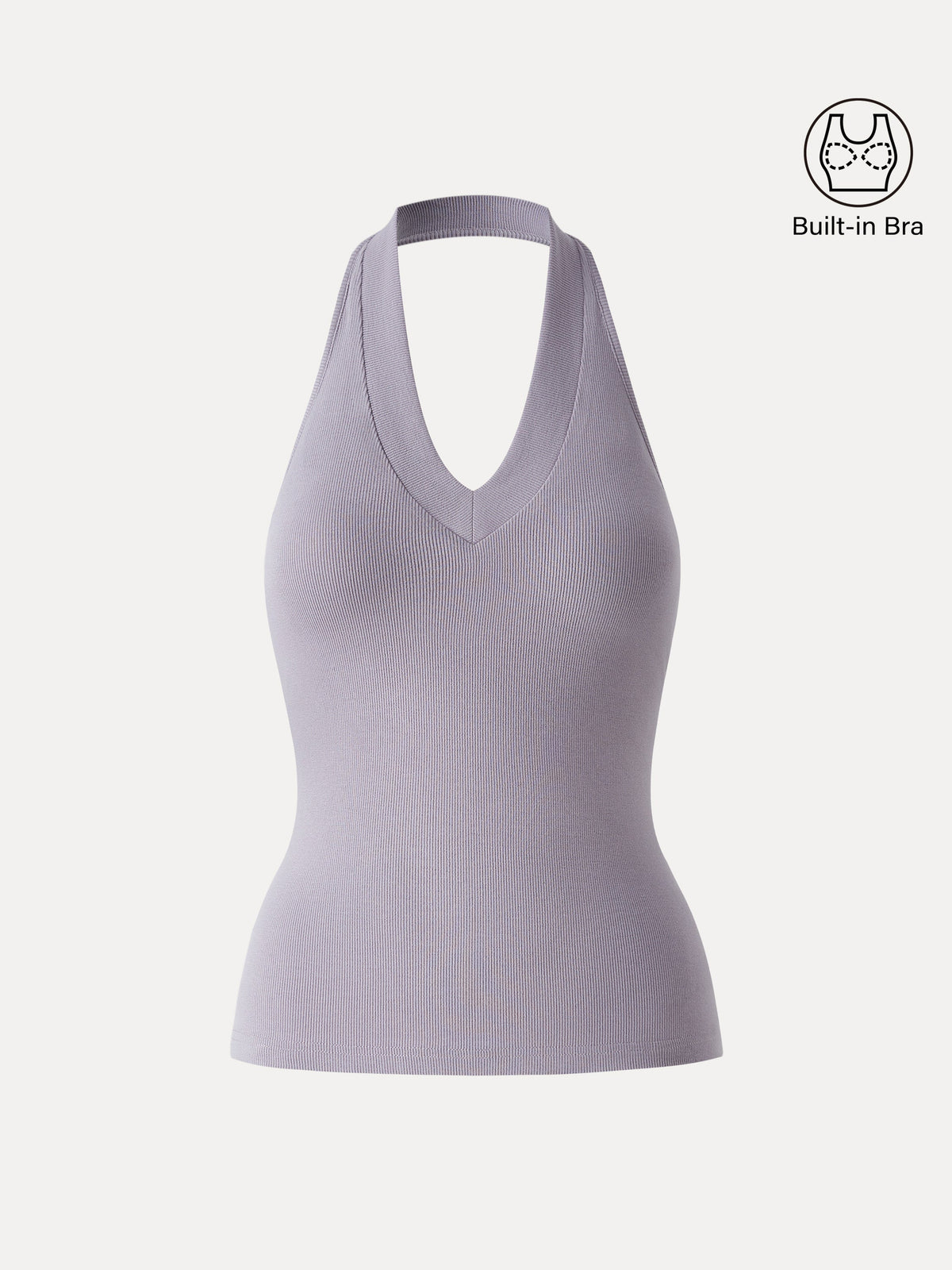 Plantive Halter Neck Open Back Built-In Bra Tank — original photo 7
